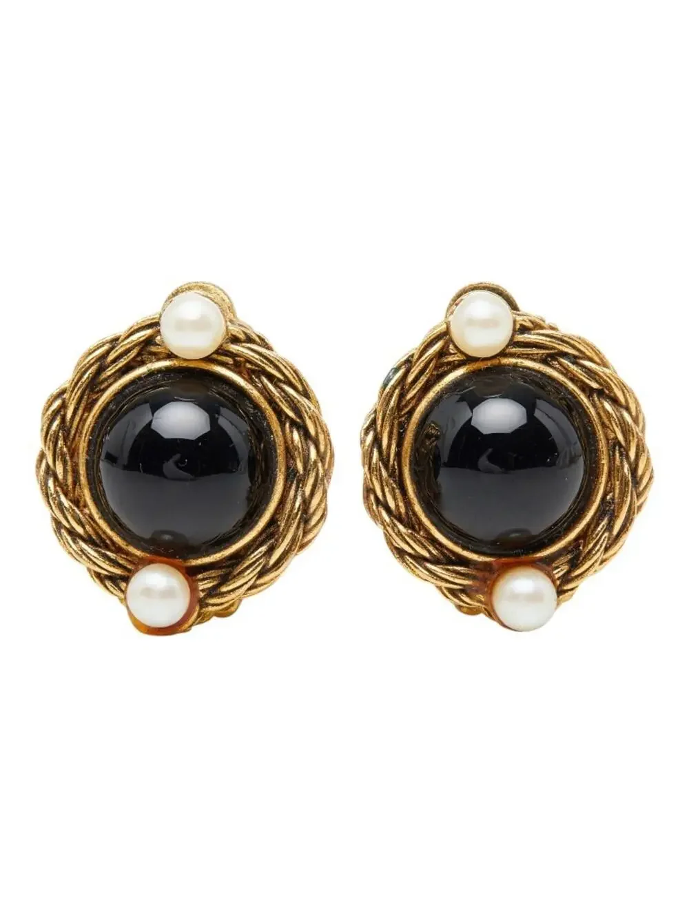 Chanel Earrings Pearl Gold-Tone Metal #276068C53B